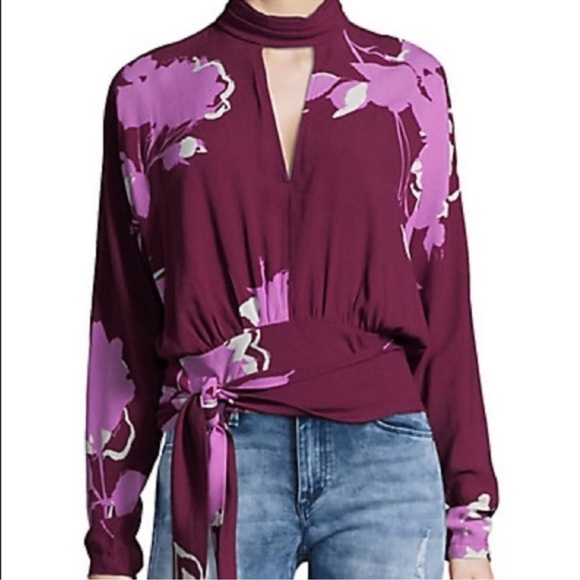 Free People Tops - Free People Top Women’s Large Say You Love Me Blouse Floral Boho Keyhole BB